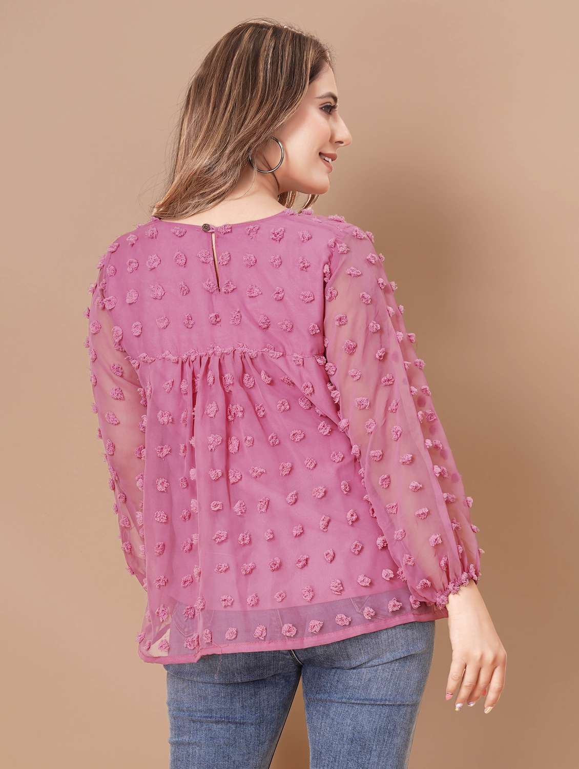 women self designed long sleeve top - 22112350 -  Standard Image - 3