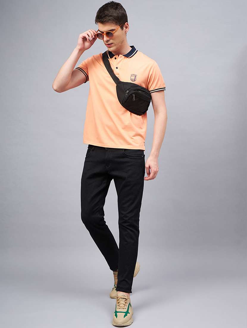 men solid short sleeve regular fit polo t-shirt - 22112476 -  Standard Image - 3