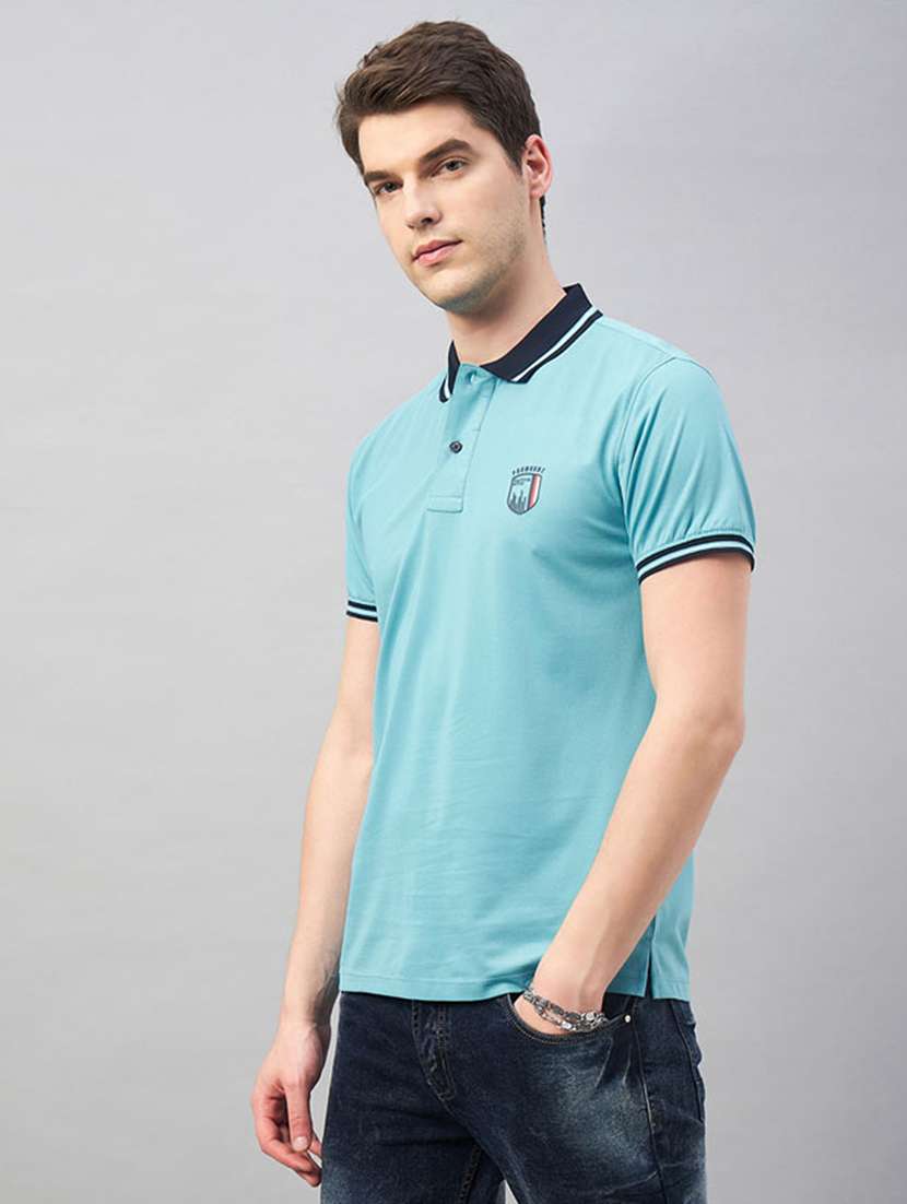 men solid short sleeve regular fit polo t-shirt