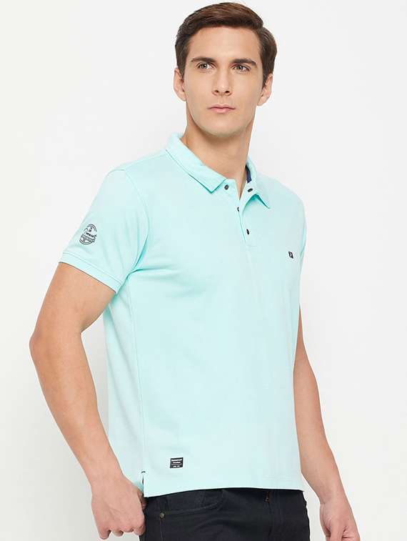 men solid short sleeve regular fit polo t-shirt