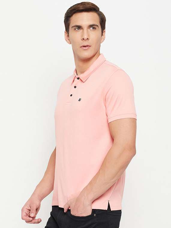 men solid short sleeve regular fit polo t-shirt