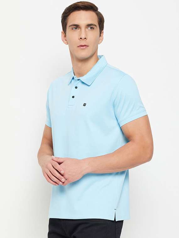 men solid short sleeve regular fit polo t-shirt