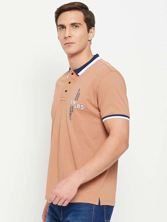 men solid short sleeve regular fit polo t-shirt