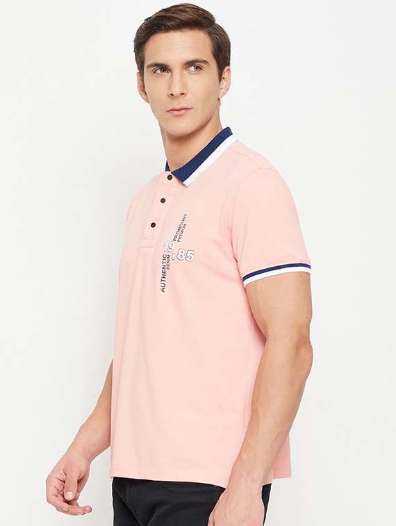 men solid short sleeve regular fit polo t-shirt