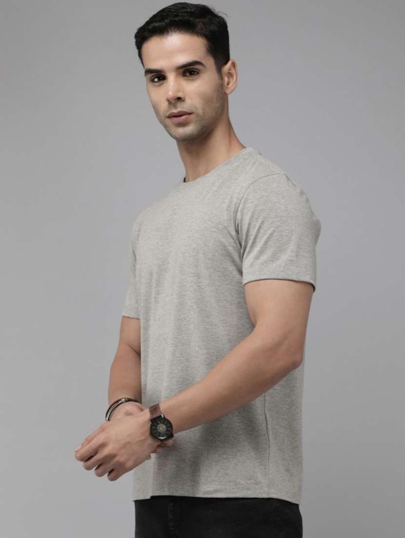 men solid short sleeve regular fit t-shirt