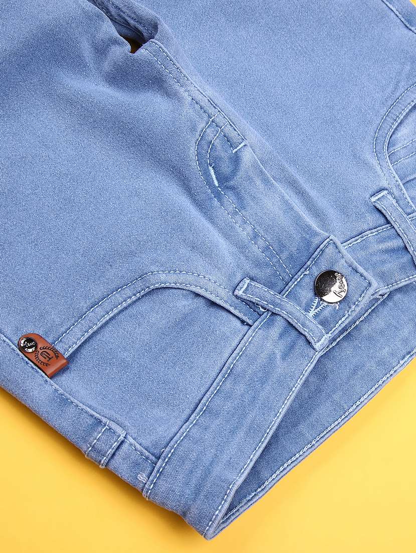 girls plain mid rise slim fit jeans - 22130713 -  Standard Image - 3