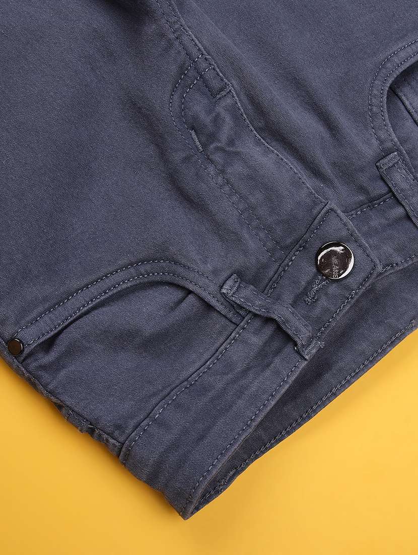 girls plain mid rise slim fit jeans - 22130714 -  Standard Image - 3