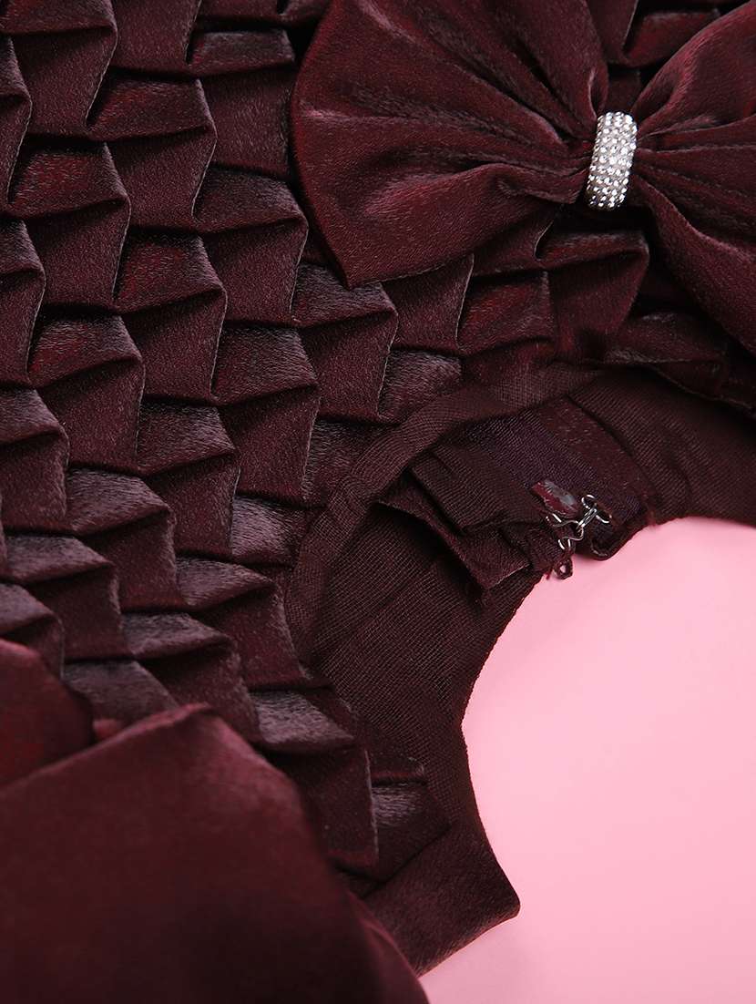 girls self designed cap sleeve flared dress - 22130717 -  Standard Image - 3