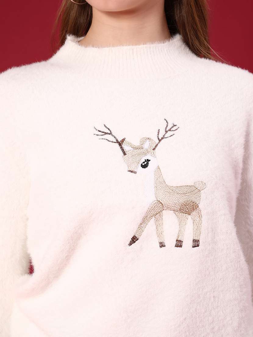 women solid with work long sleeve pullover - 22131421 -  Standard Image - 5