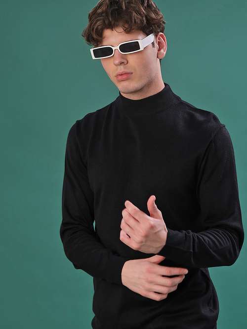 men solid long sleeve regular fit pullover - 22131568 -  Standard Image - 0