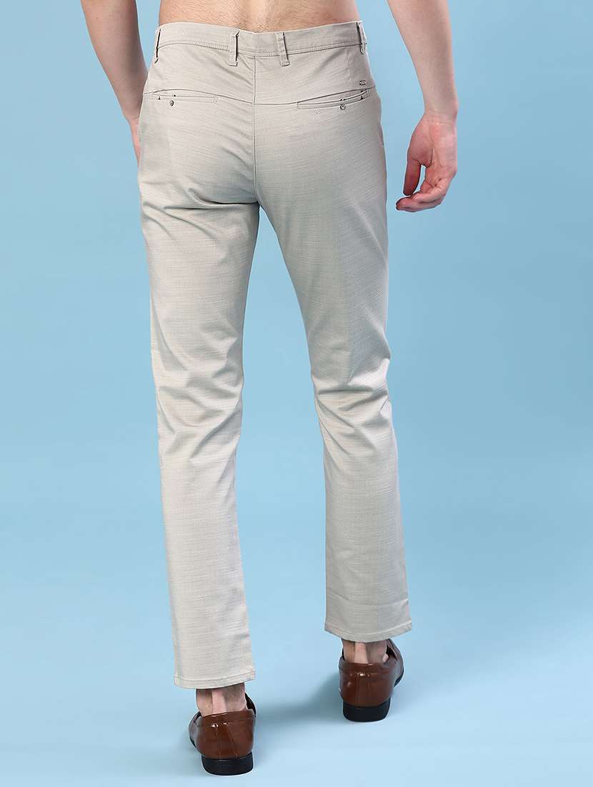 men solid mid rise chinos casual trouser - 22135604 -  Standard Image - 3