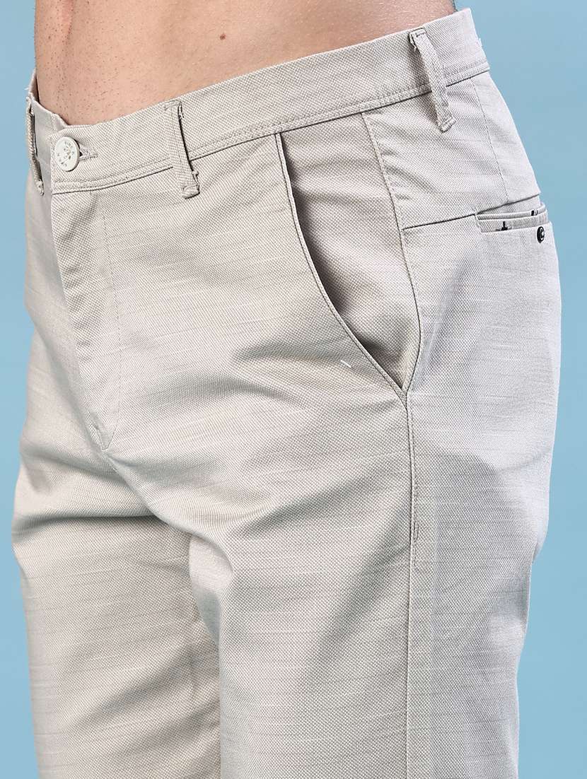 men solid mid rise chinos casual trouser - 22135604 -  Standard Image - 5