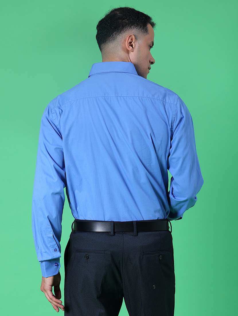men solid collared long sleeve shirt - 22137236 -  Standard Image - 3