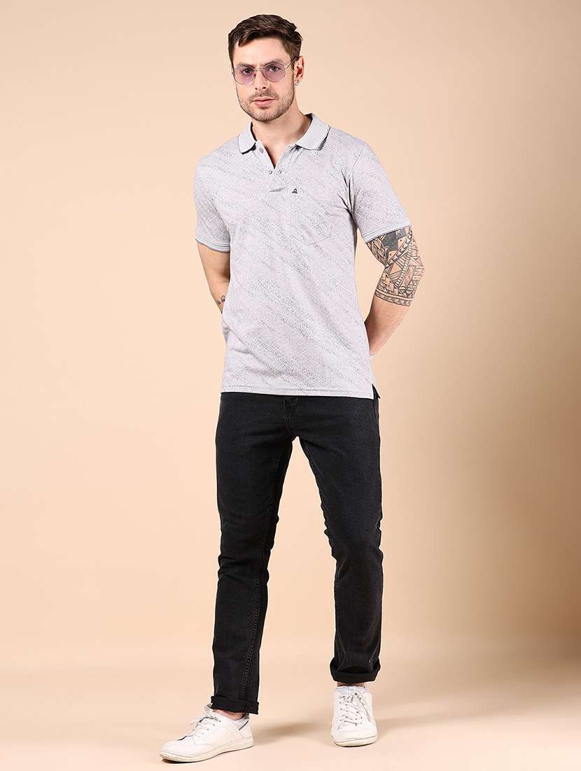men plain mid rise full length jean - 22137730 -  Standard Image - 3