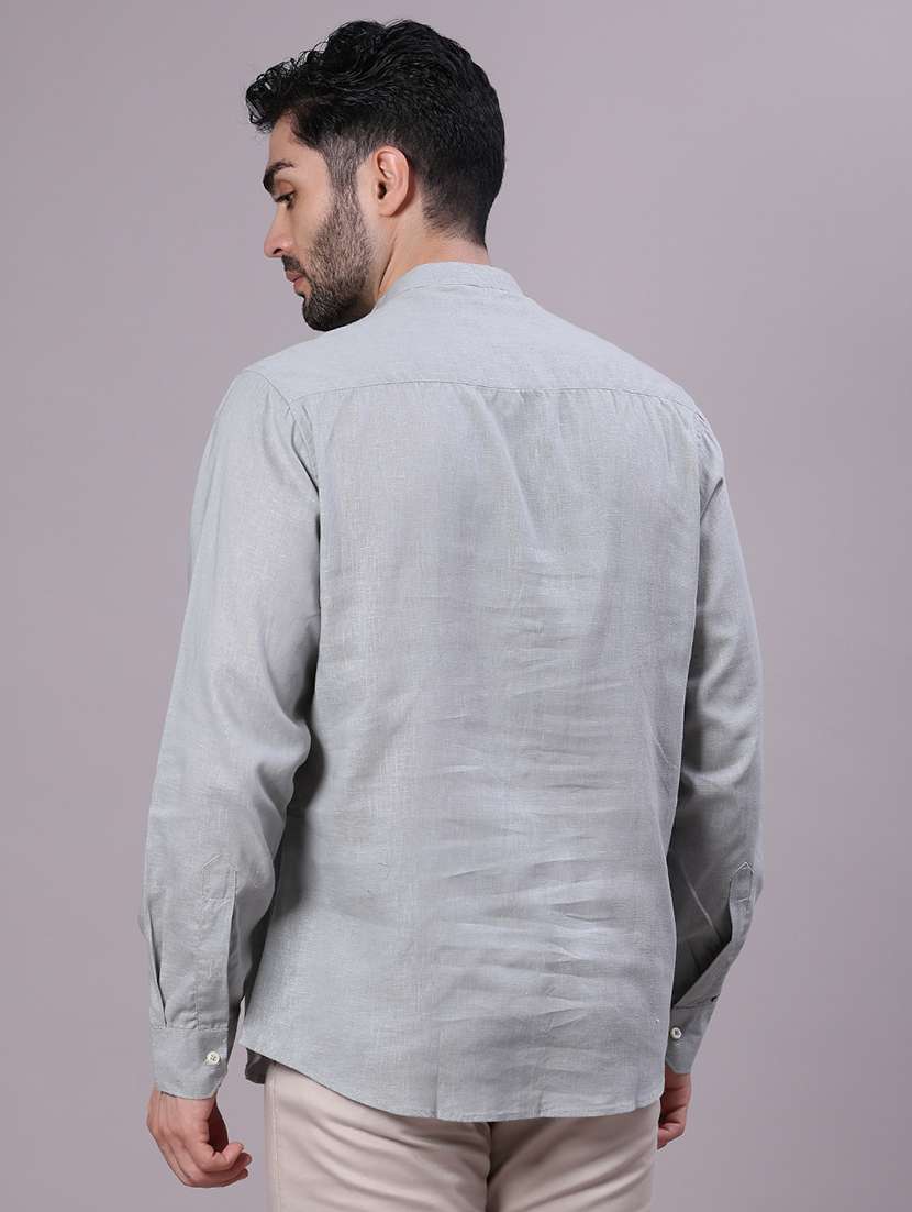 men solid long sleeve regualr fit casual shirt - 22137983 -  Standard Image - 3