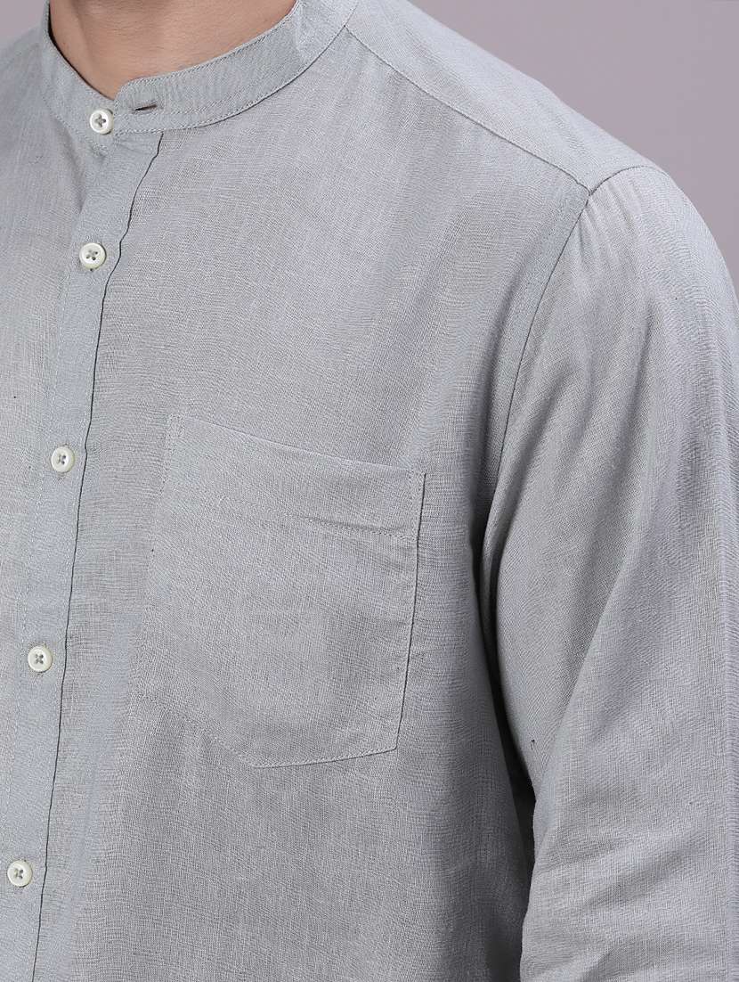 men solid long sleeve regualr fit casual shirt - 22137983 -  Standard Image - 5