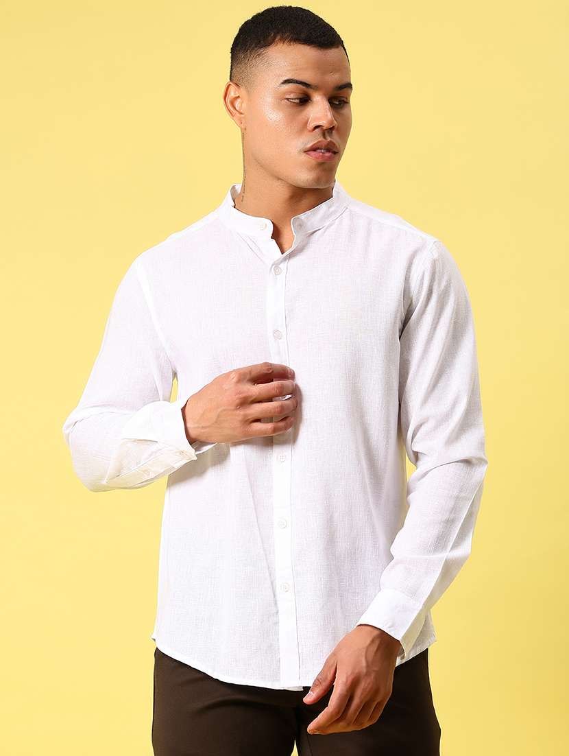 men solid long sleeve regualr fit casual shirt - 22137987 - Zoom Image - 0
