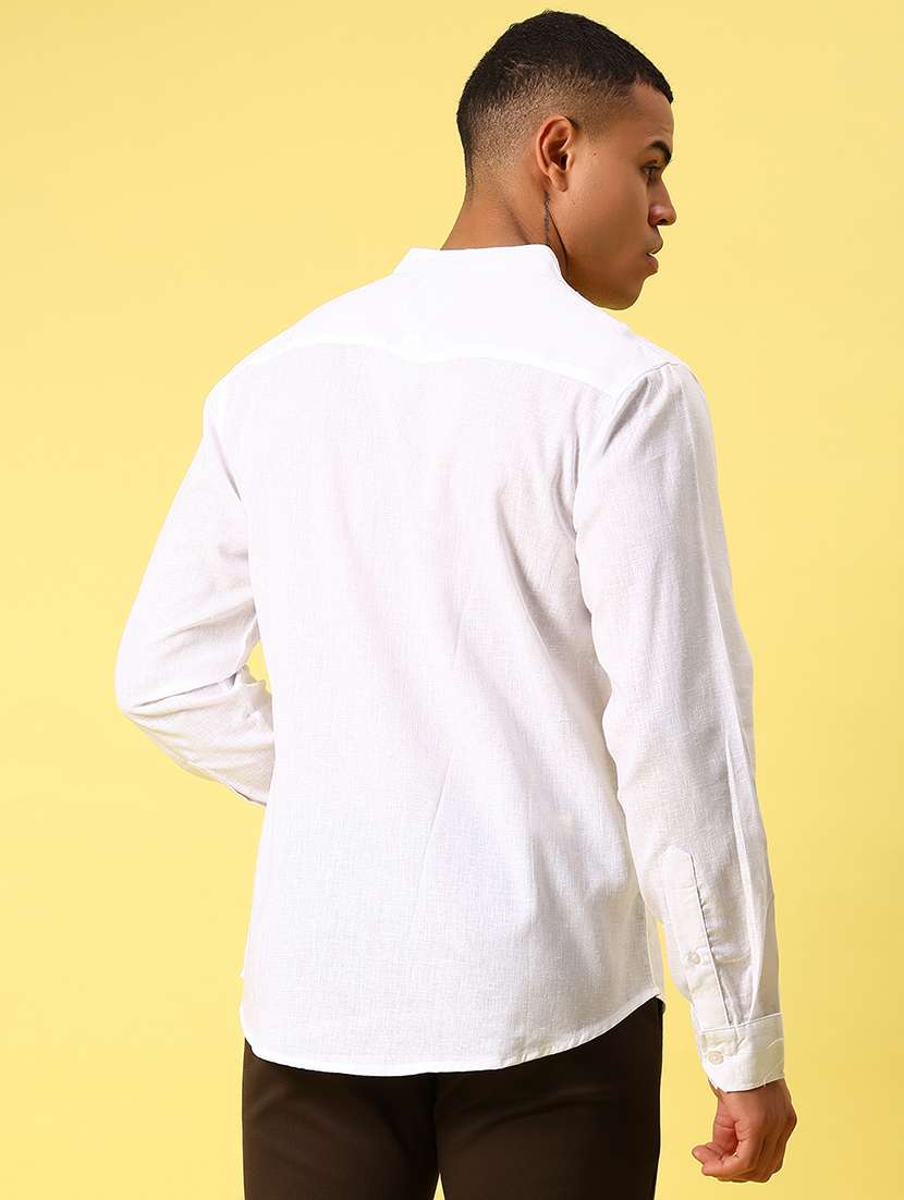 men solid long sleeve regualr fit casual shirt - 22137987 - Standard Image - 3