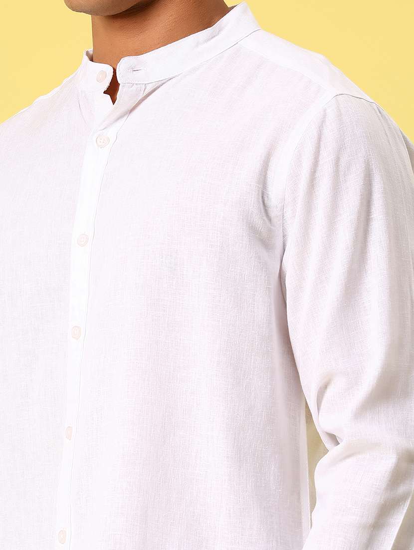 men solid long sleeve regualr fit casual shirt - 22137987 - Standard Image - 5