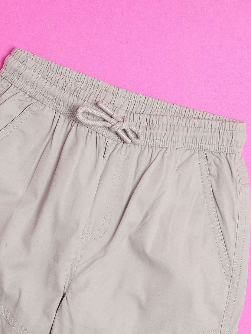 boys solid mid rise cargo - 22138044 -  Standard Image - 3