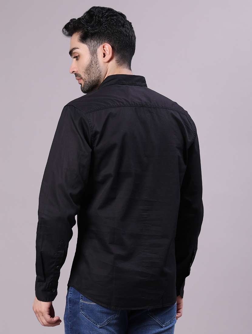 men solid long sleeve regualr fit casual shirt - 22138174 - Standard Image - 3