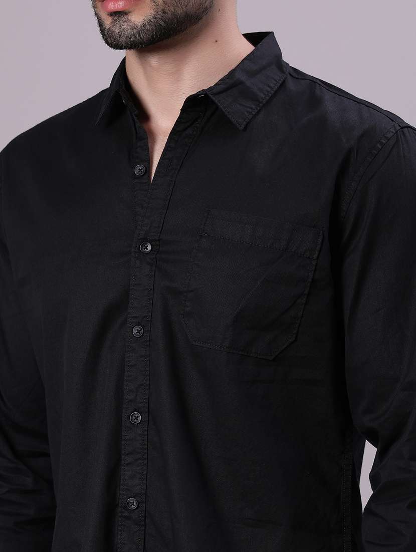 men solid long sleeve regualr fit casual shirt - 22138174 - Standard Image - 5