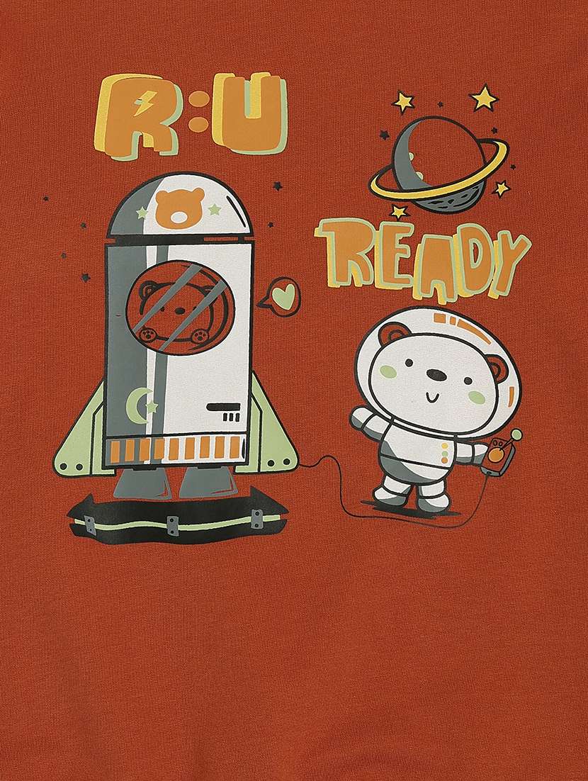 boys orange cotton blend t-shirt - 22138299 -  Standard Image - 3