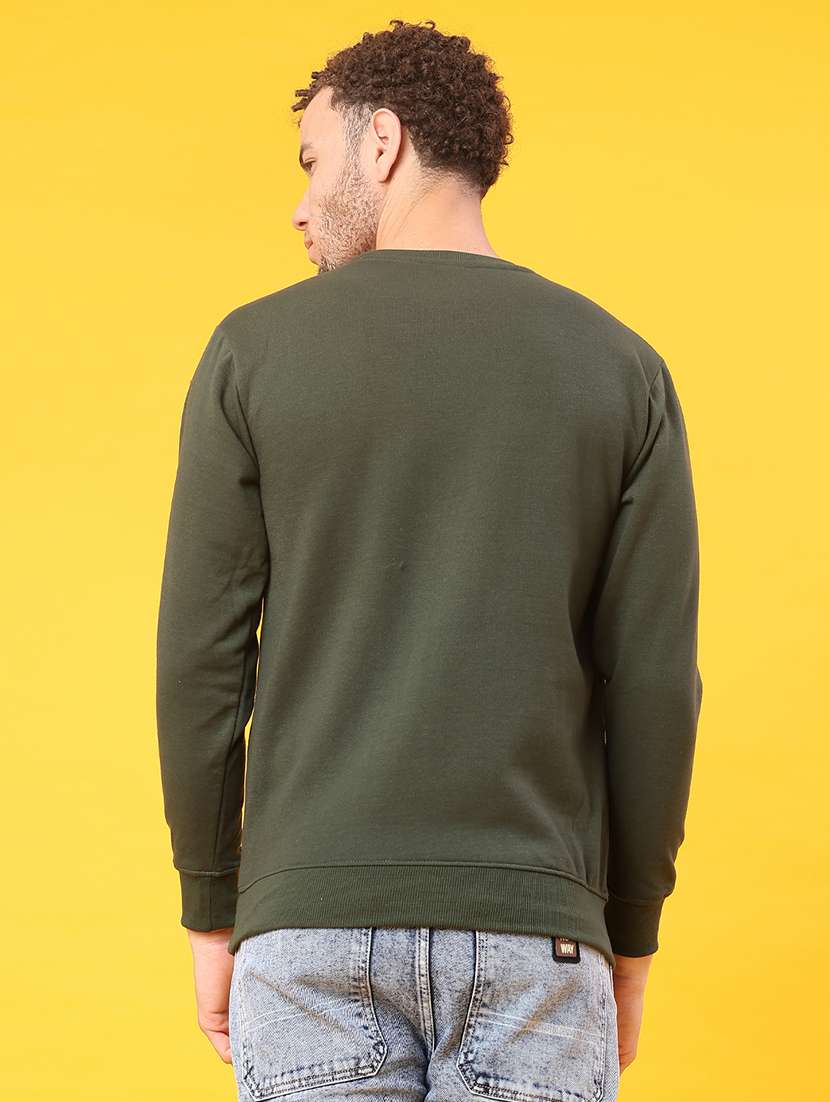 men chest print long sleeve regular fit sweatshirt - 22138409 -  Standard Image - 3