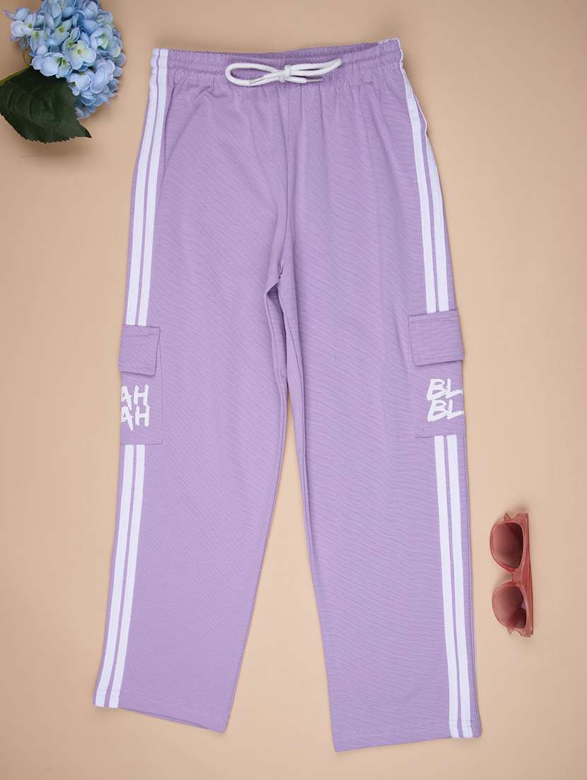 girls solid mid rise nightwear pyjama