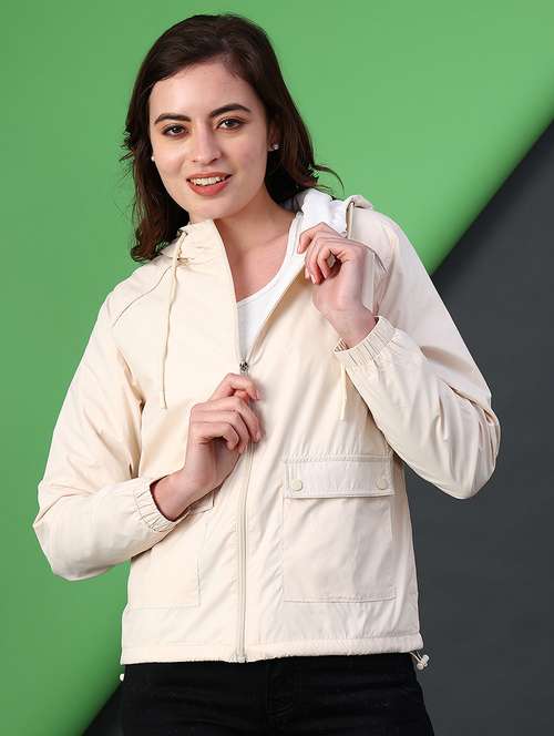 women solid long sleeve hooded quilted jacket - 22138621 -  Standard Image - 0
