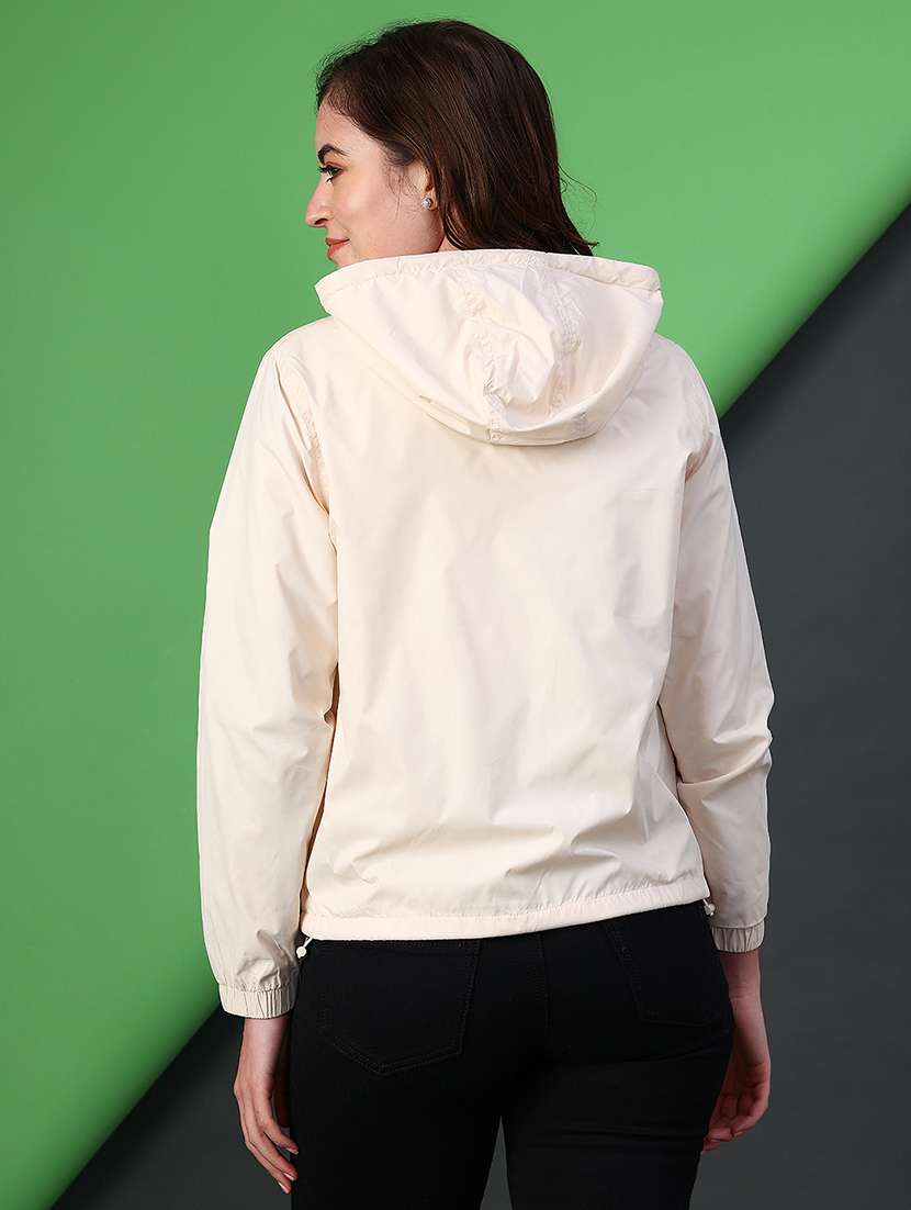 women solid long sleeve hooded quilted jacket - 22138621 -  Standard Image - 3