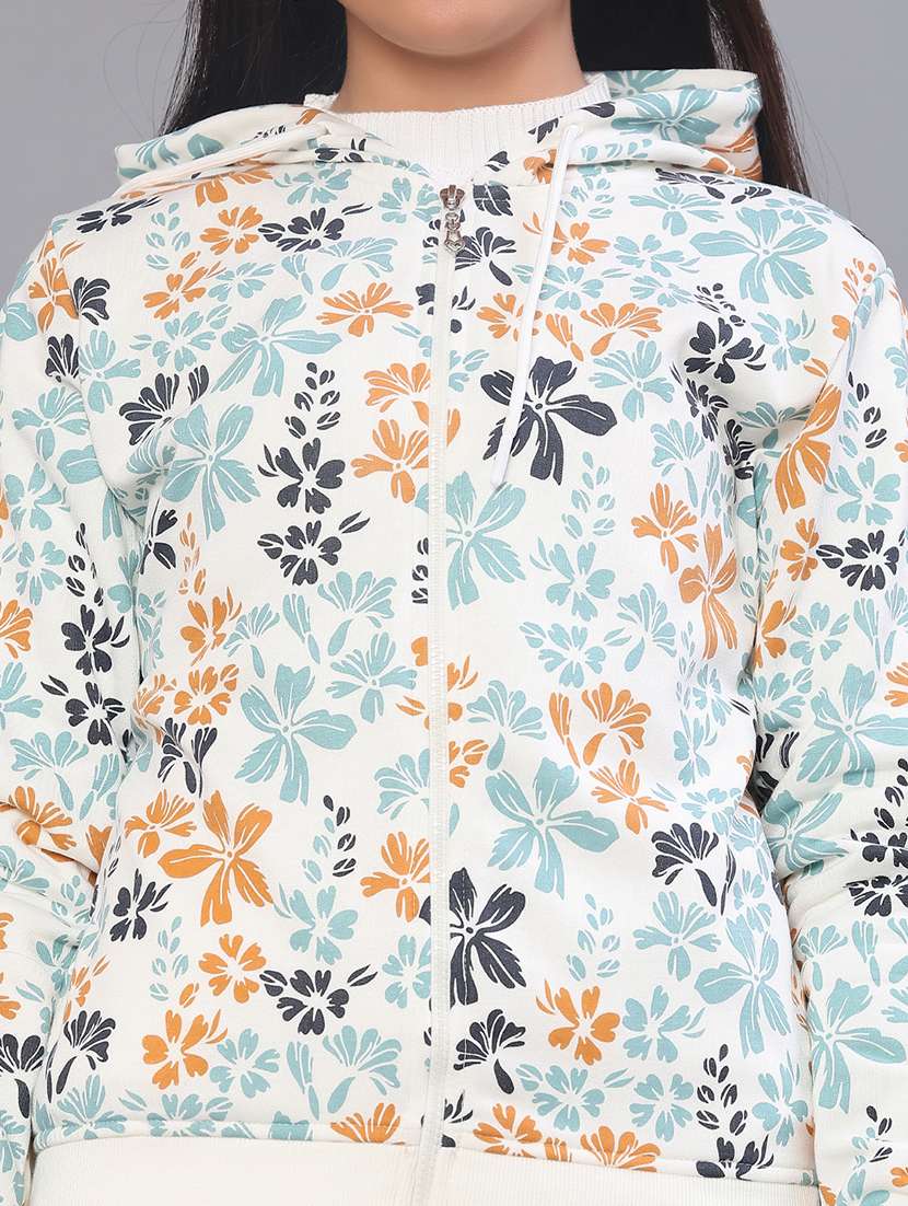 women floral printed long sleeve sweatshirt - 22138640 -  Standard Image - 5