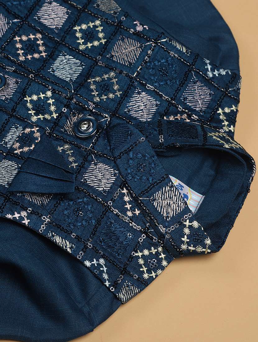 boys kurta and pyjama with embroidered jacket - 22138882 -  Standard Image - 5