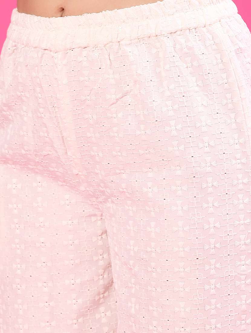 Women Embroidered Mid Rise Straight Palazzo - 22138916 -  Standard Image - 5