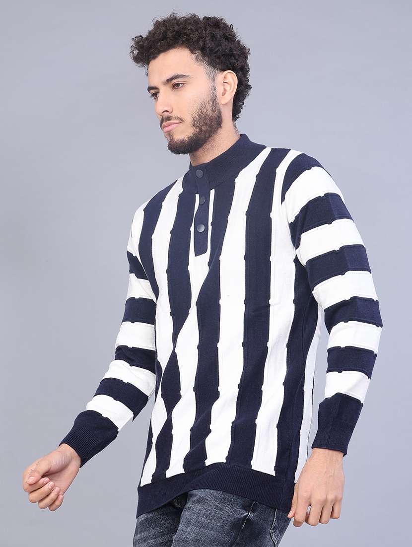 men self design long sleeve regular fit pullover  - 22139097 -  Standard Image - 3