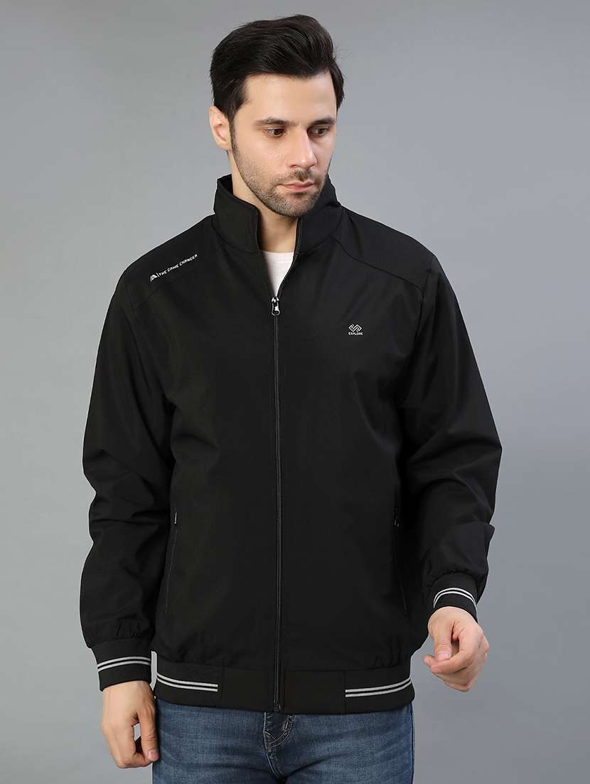 men solid long sleeve regualr fit casual jacket - 22139123 -  Standard Image - 3