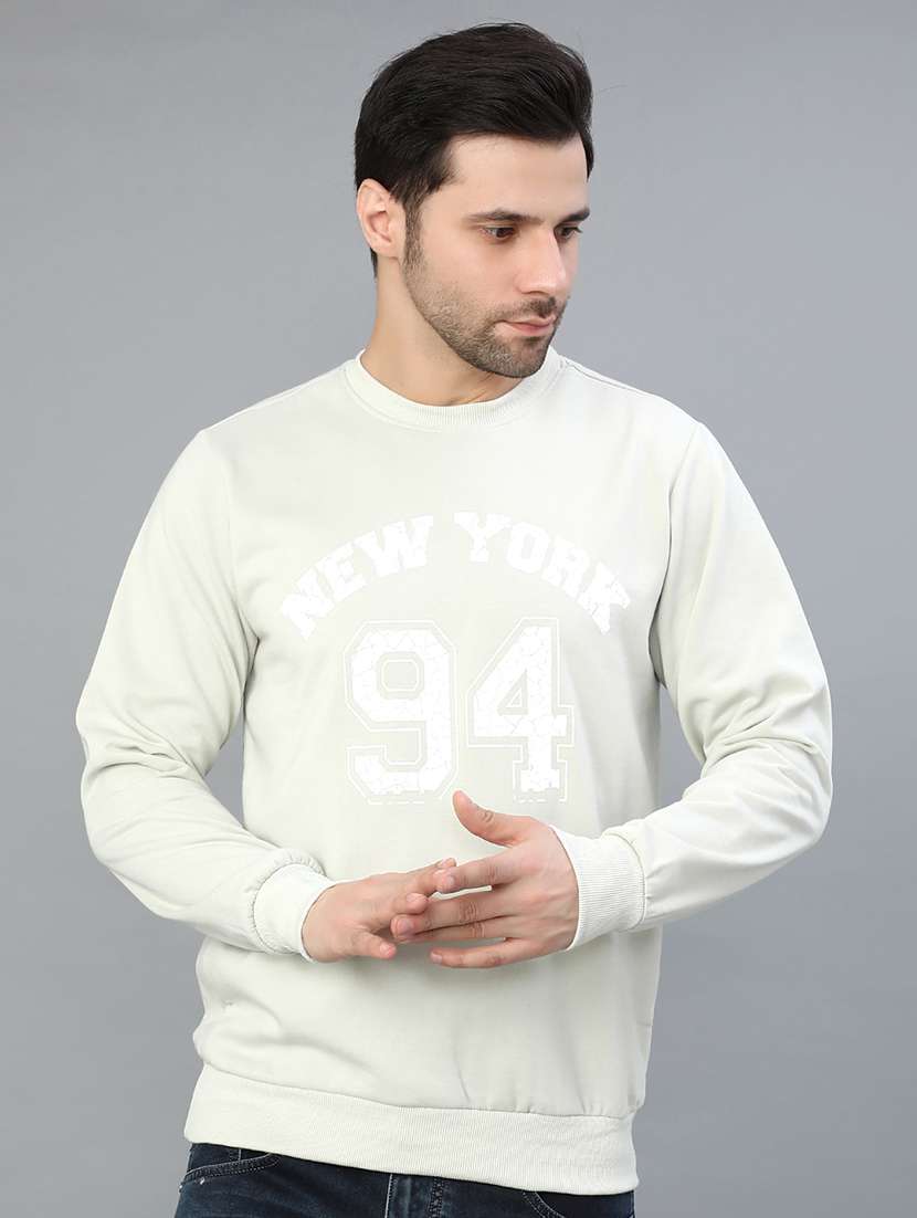 men printed long sleeve sweatshirt