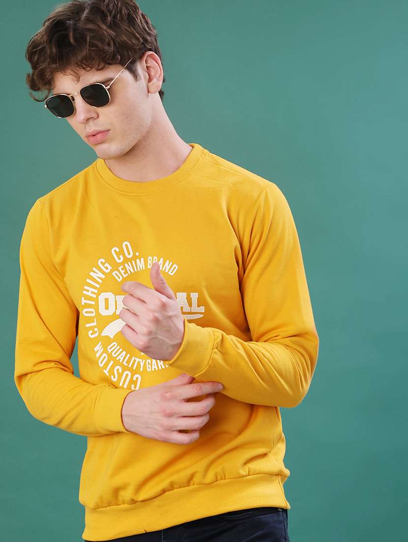 men printed long sleeve sweatshirt