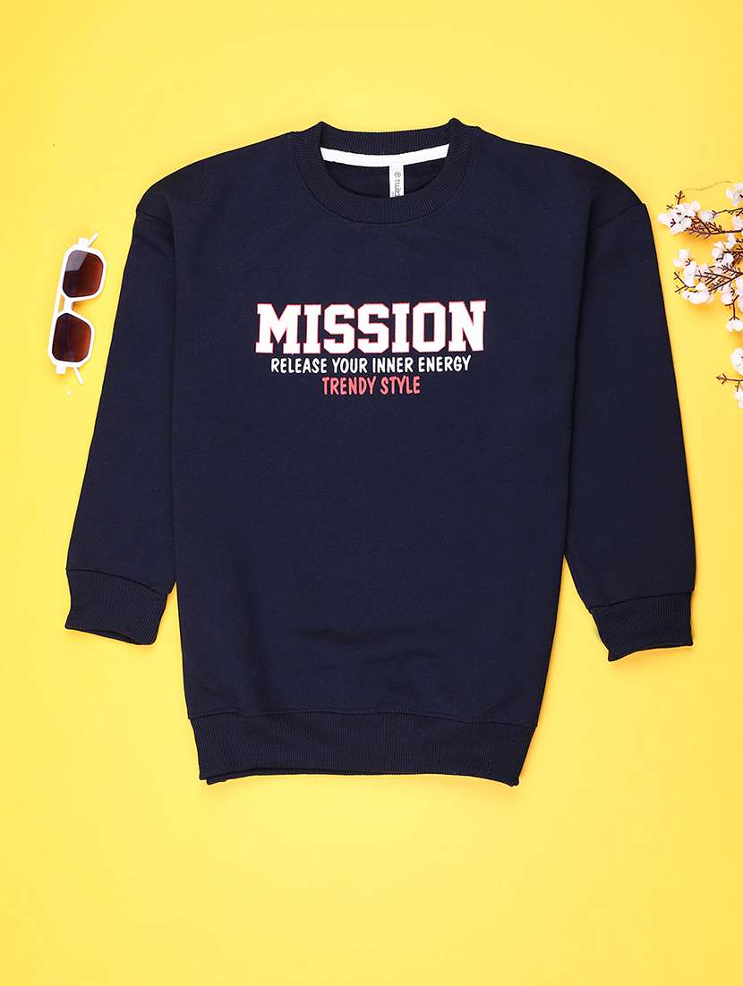 boys printed long sleeve sweatshirt