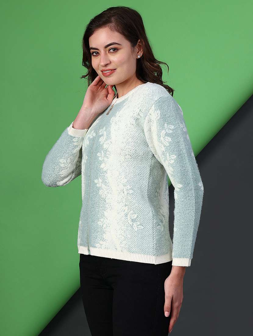 women self design long sleeve cardigan - 22139378 -  Standard Image - 3