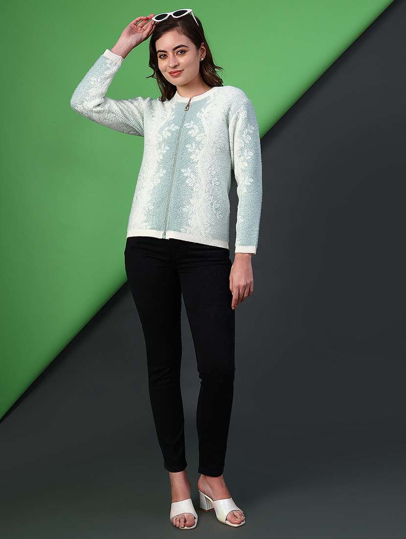 women self design long sleeve cardigan - 22139378 -  Standard Image - 5