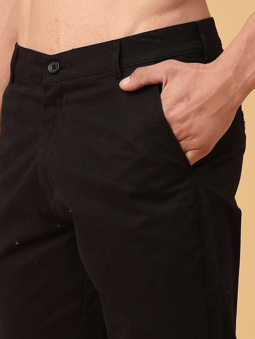 men solid mid rise slim fit chinos  - 22139754 -  Standard Image - 5