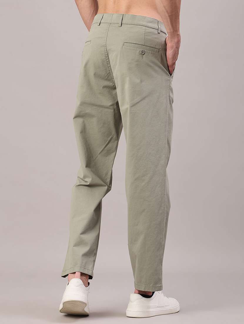 men solid mid rise casual chino - 22139755 -  Standard Image - 3