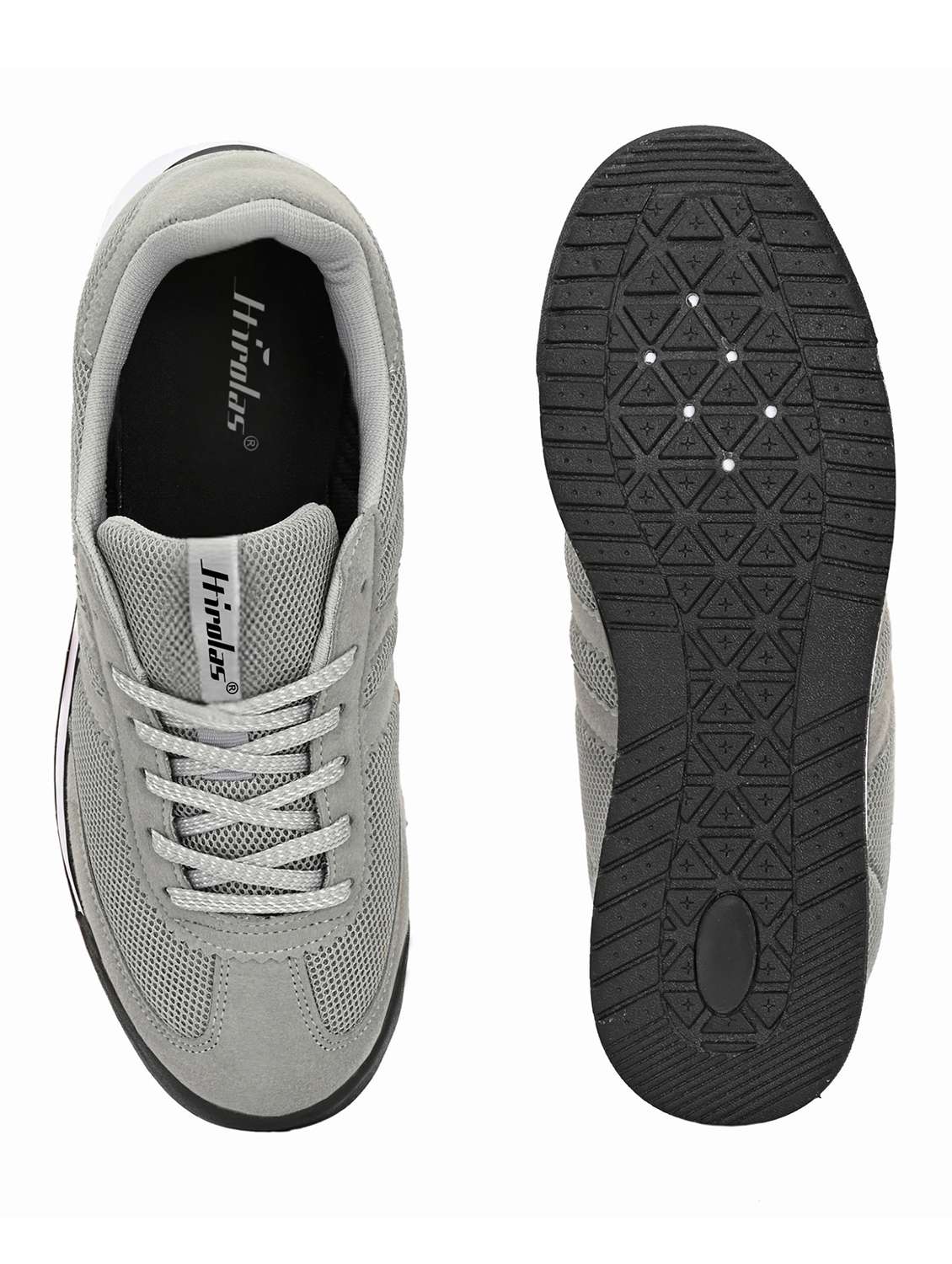 men grey lace up sport shoe - 22140233 -  Standard Image - 5
