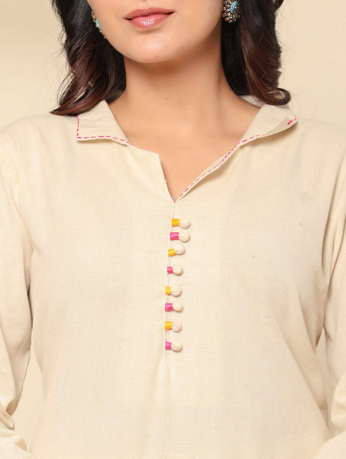 women printed three quarter sleeve kurta pant set - 22140253 - Standard Image - 3