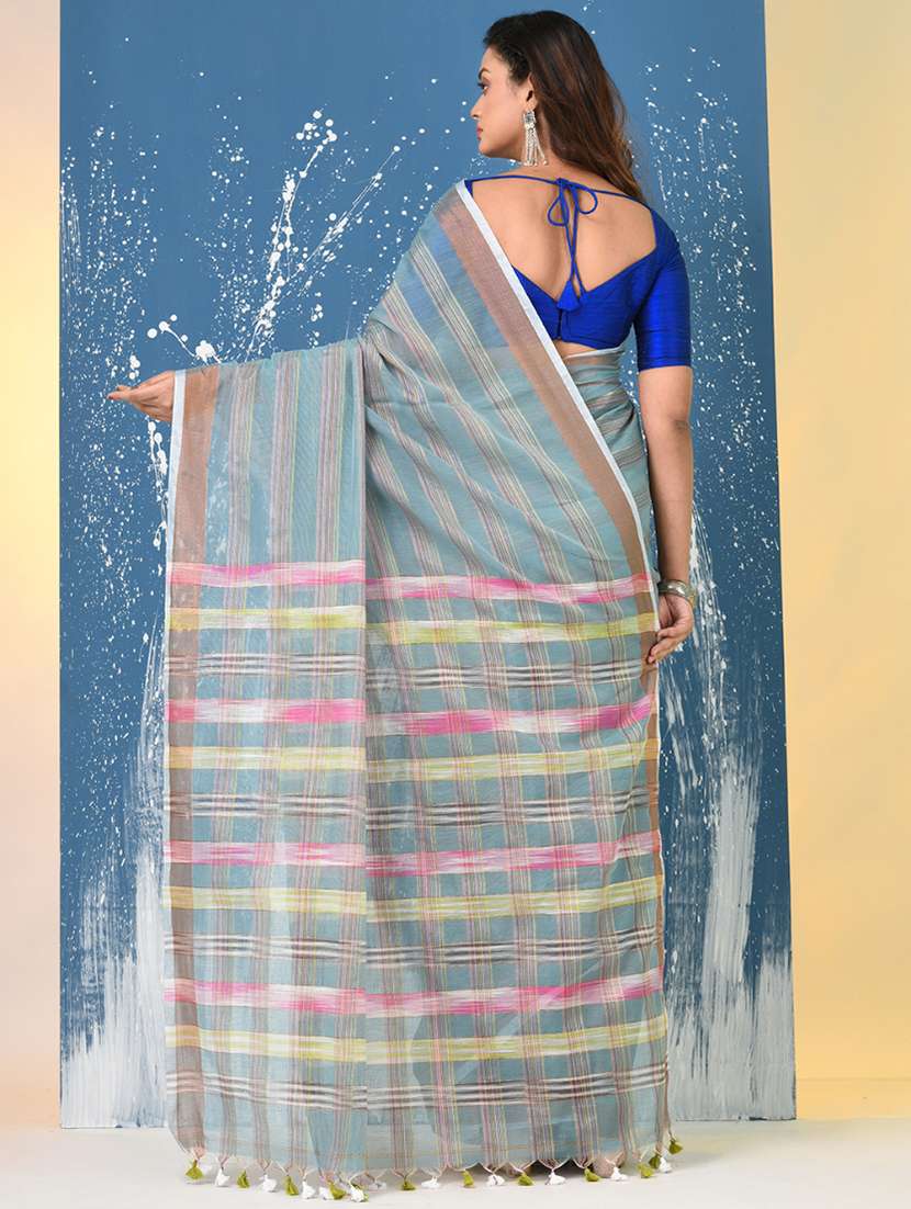women self design handloom saree with blouse - 22140275 -  Standard Image - 3