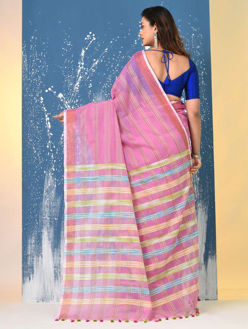 women self design handloom saree with blouse - 22140280 -  Standard Image - 3