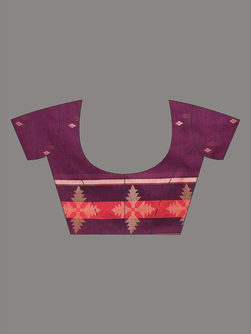 women self design handloom saree with blouse - 22140282 -  Standard Image - 5