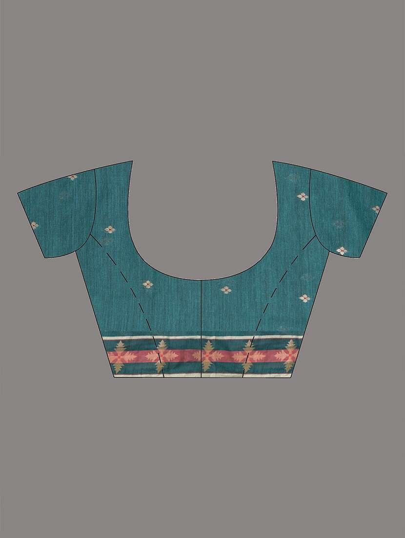 women self design handloom saree with blouse - 22140285 -  Standard Image - 5