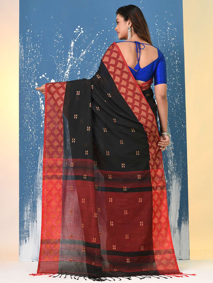 women self design handloom saree with blouse - 22140291 -  Standard Image - 3
